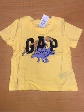 Baby GAP Yellow Short-Sleeve Dinosaur Tee